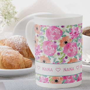 Nana Überall Hübsches Blumenmuster Prozellantasse