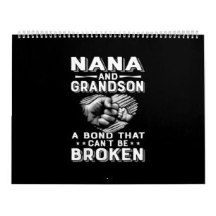 Nana und Grandson eine Anleihe, die nicht zerbroch Kalender