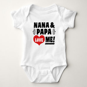 Nana und Papa Liebe Baby Strampler