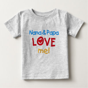 Nana- und Papa-Liebe ich Baby T-shirt