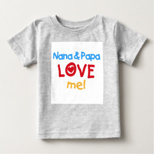 Nana- und Papa-Liebe ich Baby T-shirt