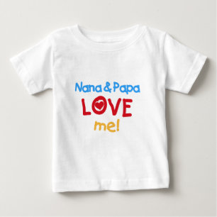 Nana- und Papa-Liebe ich Baby T-shirt