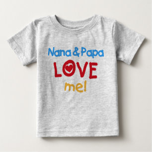 Nana- und Papa-Liebe ich Baby T-shirt