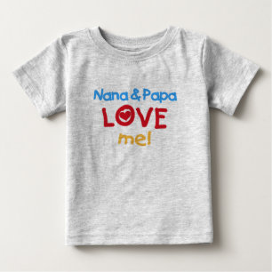 Nana- und Papa-Liebe ich Baby T-shirt
