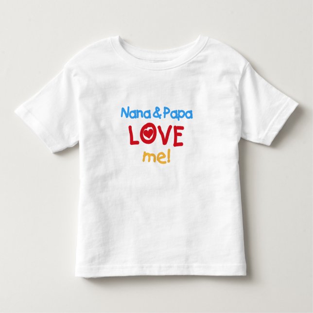 Nana und Papa Liebe Kleinkind T-shirt (Vorderseite)