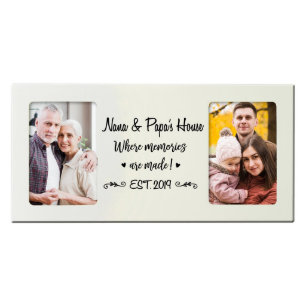 Nana und Papa's House White Double Foto Frame