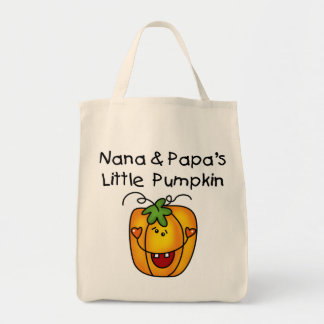 Nana und Papas kleine Kürbis-T - Shirt Tragetasche