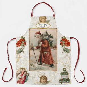 Nana Vintage Weihnachtsmann Weihnachtsengel Stechp Schürze