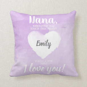 NANA wann immer Sie Touch dieses Herz lila Kissen