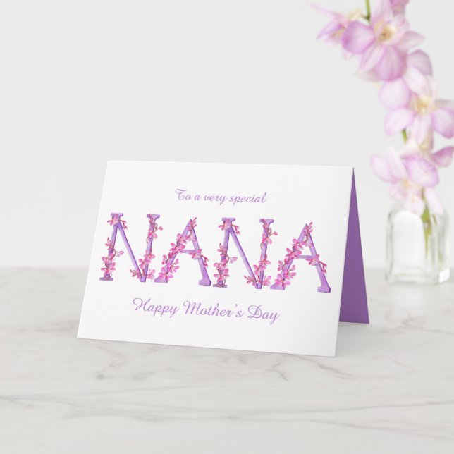 Nana watercolor Orchid Custom Mother Day Card Karte (Orchidee)