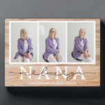 Nana We Liebe You Heart Script 3 Foto Geschenk Fotoplatte<br><div class="desc">Nana We Liebe You Heart Script 3 Foto Geschenktafel perfekt als Geschenk für Ihre Nana oder Oma an ihrem Geburtstag oder für den Muttertag.</div>