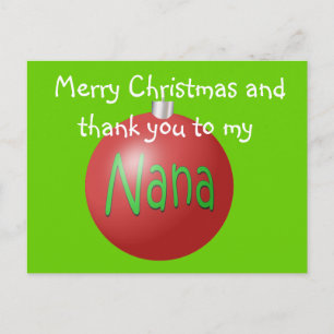 Nana Weihnachtsschmuck Postkarte