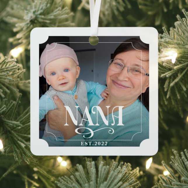 Nana Year Etabliert 2 Foto Weihnachten Ornament Aus Metall (InSitu)