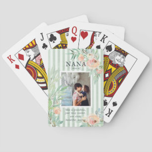 Nana Zitat & Foto Schöne Blumen Spielkarten