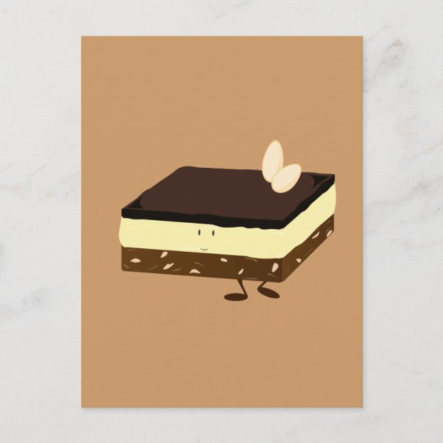 Nanaimo Bar lächelnd Postkarte (Vorderseite)