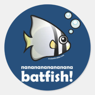 nanananananana Batfish! Runder Aufkleber