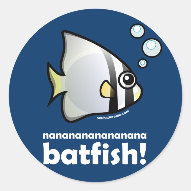 nanananananana Batfish! Runder Aufkleber (Vorderseite)
