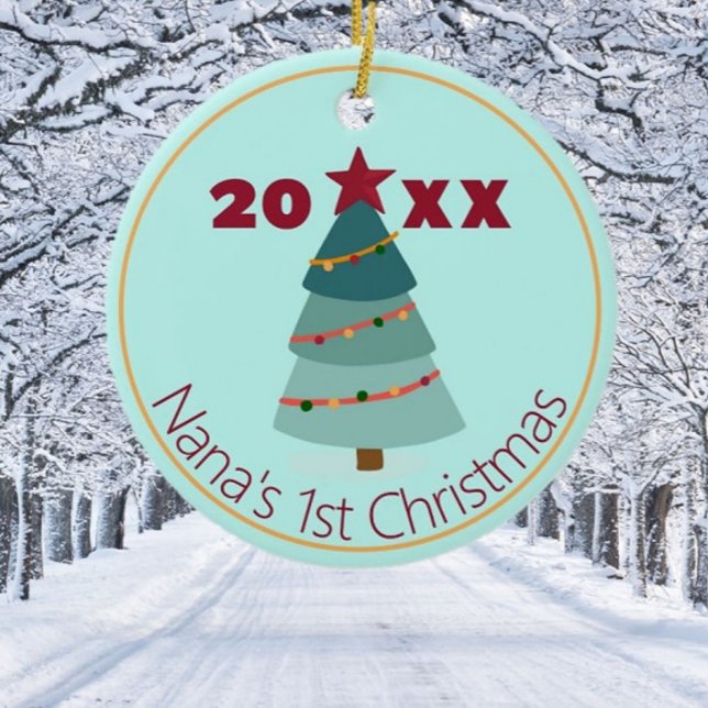 Nana's 1. Weihnachtsdekoration Foto Keramik Ornament (Von Creator hochgeladen)