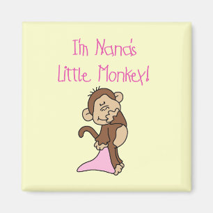 Nanas Affe - rosa T - Shirts und Geschenke Magnet