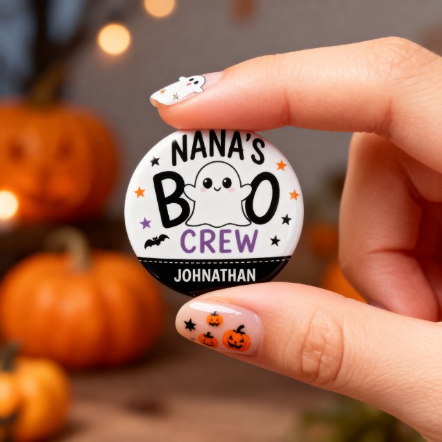 Nana's Boo Crew 1 Enkelname Halloween-Geist  Button (Von Creator hochgeladen)