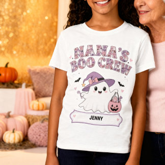 Nanas Boo Crew Enkelname Geist Halloween T-Shirt