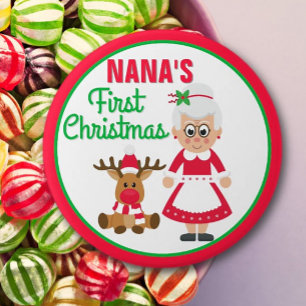 Nanas erster Weihnachtsknopf Button