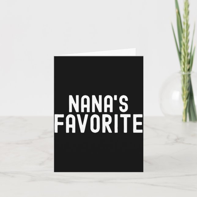 Nana's Favorite Family Baby Granhild Quote Family  Karte (Vorderseite)