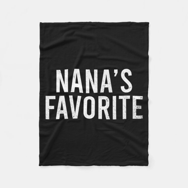 Nana's Favorite Family Baby Granhild Quote  Fleecedecke (Vorderseite)