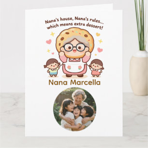 Nanas Haus Nanas Regeln Oma Foto Geburtstag Dankeskarte