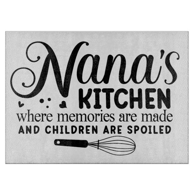 Nana's Kitchen Glass Cutting Board Schneidebrett (Vorderseite)