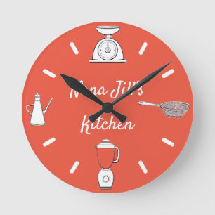 'Nana's Kitchen Wall Clock Runde Wanduhr