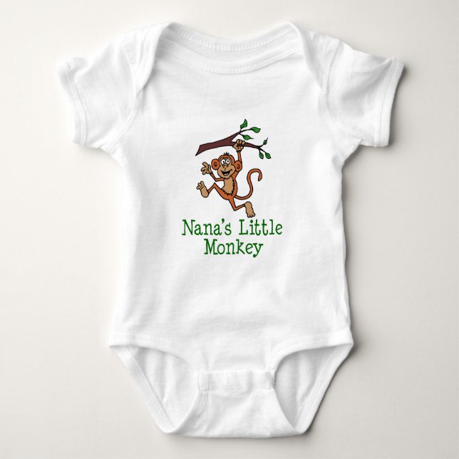 Nanas kleiner Affe Baby Strampler (Vorderseite)