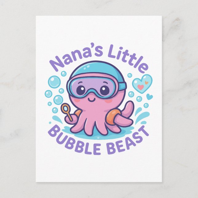 Nanas kleiner Niedlicher Krake Postkarte (Vorderseite)