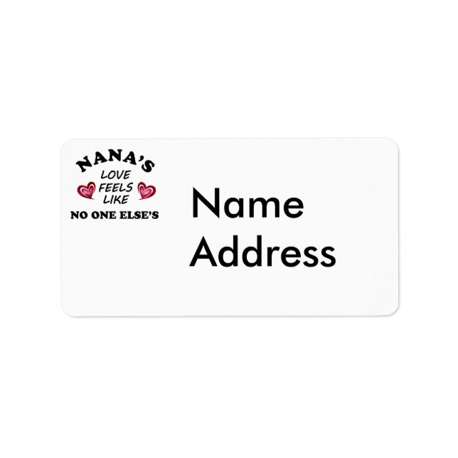 Nanas Liebe Adressaufkleber (Vorne)
