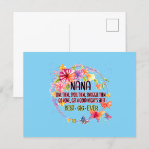 Nanas lieben sie, verwöhnen sie, kuscheln mit ihne postkarte