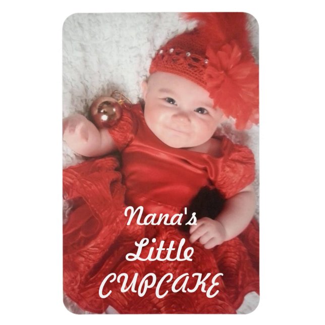 Nana's Little Cupcake Premium Foto Magnet (Vertikal)