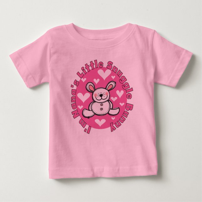 Nana's Little Snuggle Bunny Baby T-shirt (Vorderseite)