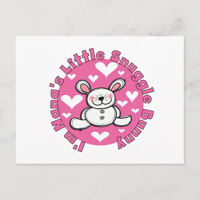 Nana's Little Snuggle Bunny Postkarte (Vorderseite)