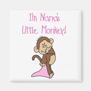 Nana's Monkey - Rosa T - Shirt und Geschenke Magnet