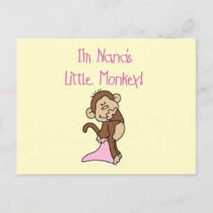 Nana's Monkey - Rosa T - Shirt und Geschenke Postkarte