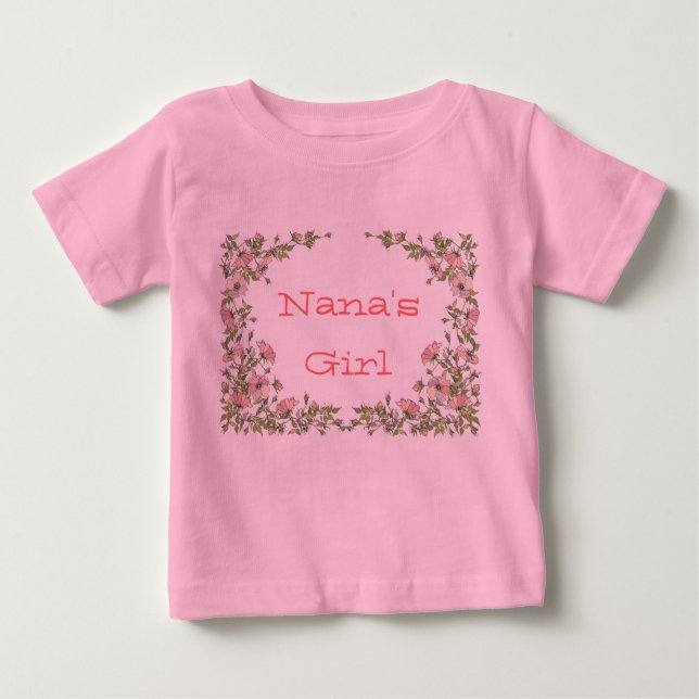 Nana's Oma's Girl Baby Shirt (Vorderseite)
