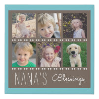 Nanas Segen-Foto-Collage | Brown und aquamarines