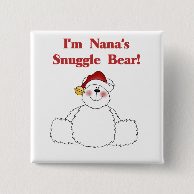 Nana's Snuggle Bären T - Shirt und Geschenke Button (Vorderseite)
