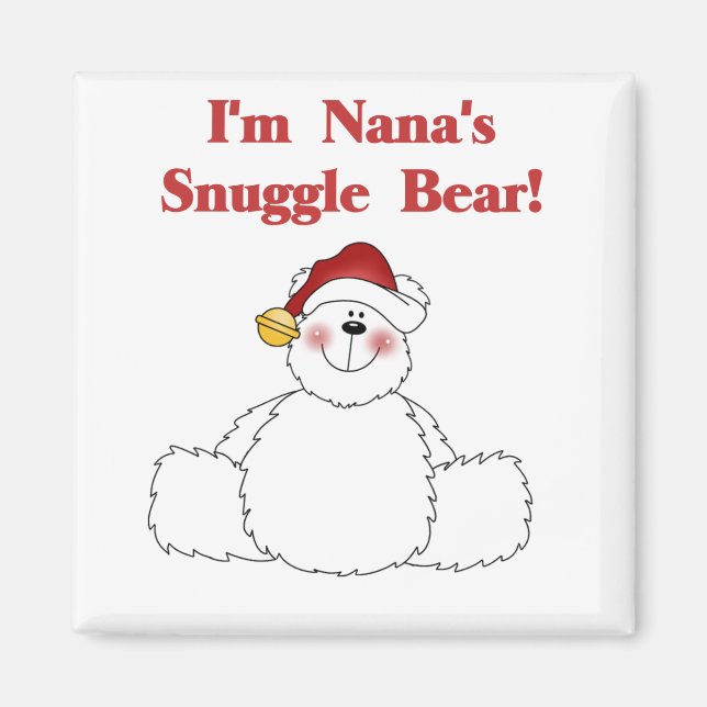 Nana's Snuggle Bären T - Shirt und Geschenke Magnet (Vorne)