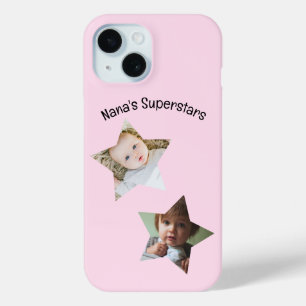Nana's Superstars Personalisiert zwei Foto Text Case-Mate iPhone Hülle