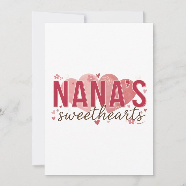 Nana's Sweethearts Birthday Invitation Einladung (Vorderseite)