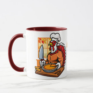 Nana's Turkey chef's pie Thanksgiving Mug Tasse