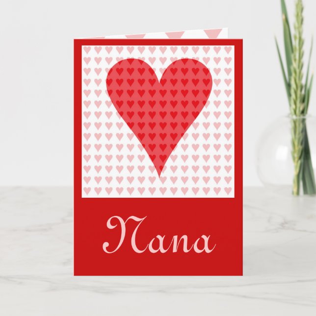 Nanas Valentinsgruß Feiertagskarte (Vorderseite)