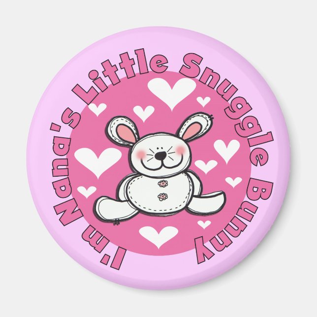 Nanas wenig Snuggle-Häschen Magnet (Vorne)