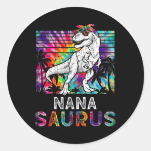 Nanasaurus Dinosaur Nana Saurus Familie Matching T Runder Aufkleber